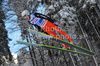 Simon Ammann (SUI) during FIS Ski jumping World cup race in Engelberg, Switzerland. FIS Ski jumping World cup in Engelberg, Switzerland was held on 18th of December 2010.
