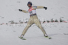 Thomas Morgenstern of Austria lands in ski jumping race on HS106 hill on FIS Nordic skiing World championships in Oslo, Norway. Ski jumping race on HS106 hill of FIS Nordic skiing World championships was held on Holmenkollen above Oslo, Norway, on Saturday, 26th of February 2011.
