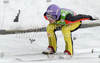 Martin Schmitt of Germany on inrun during trial round of day 1 of FIS ski jumping World Cup 2010-2011 finals in Planica, Slovenia. Individual competition on first day of FIS ski jumping World cup finals was held on Friday, 18th of March 2011, in Planica, Slovenia.
