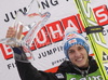 Winner Gregor Schlierenzauer of Austria celebrate his medal won in day 1 of FIS ski jumping World Cup 2010-2011 finals in Planica, Slovenia. Individual competition on first day of FIS ski jumping World cup finals was held on Friday, 18th of March 2011, in Planica, Slovenia.
