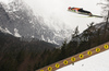Anssi Koivuranta of Finland soars through the air during first round of day 2 of FIS ski jumping World Cup 2010-2011 finals in Planica, Slovenia. Team competition on second day of FIS ski jumping World cup finals was held on Saturday, 19th of March 2011, in Planica, Slovenia.
