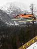 Olli Muotka of Finland soars through the air during first round of day 2 of FIS ski jumping World Cup 2010-2011 finals in Planica, Slovenia. Team competition on second day of FIS ski jumping World cup finals was held on Saturday, 19th of March 2011, in Planica, Slovenia.
