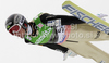 Robert Kranjec of Slovenia soars through the air during first round of day 2 of FIS ski jumping World Cup 2010-2011 finals in Planica, Slovenia. Team competition on second day of FIS ski jumping World cup finals was held on Saturday, 19th of March 2011, in Planica, Slovenia.
