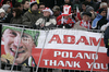 Adam Malysz fans in finish area in day 2 of FIS ski jumping World Cup 2010-2011 finals in Planica, Slovenia. Team competition on second day of FIS ski jumping World cup finals was held on Saturday, 19th of March 2011, in Planica, Slovenia.
