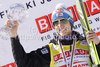 Gregor Schlierenzauer of Austria celebrates Ski flying World cup overall medal won in FIS ski jumping World Cup 2010-2011. Final race of  FIS ski jumping World cup 2010-2011 was held on Sunday, 20th of March 2011, in Planica, Slovenia.
