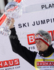 Winner Thomas Morgenstern of Austria celebrates World cup overall medal won in FIS ski jumping World Cup 2010-2011. Final race of  FIS ski jumping World cup 2010-2011 was held on Sunday, 20th of March 2011, in Planica, Slovenia.
