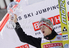 Winner Thomas Morgenstern of Austria celebrates World cup overall medal won in FIS ski jumping World Cup 2010-2011. Final race of  FIS ski jumping World cup 2010-2011 was held on Sunday, 20th of March 2011, in Planica, Slovenia.
