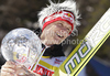 Winner Thomas Morgenstern of Austria celebrates World cup overall medal won in FIS ski jumping World Cup 2010-2011. Final race of  FIS ski jumping World cup 2010-2011 was held on Sunday, 20th of March 2011, in Planica, Slovenia.
