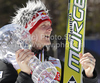 Winner Thomas Morgenstern of Austria celebrates World cup overall medal won in FIS ski jumping World Cup 2010-2011. Final race of  FIS ski jumping World cup 2010-2011 was held on Sunday, 20th of March 2011, in Planica, Slovenia.
