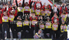 Winning team of Austria celebrate World cup overall medal won in FIS ski jumping World Cup 2010-2011. Final race of  FIS ski jumping World cup 2010-2011 was held on Sunday, 20th of March 2011, in Planica, Slovenia.
