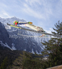 Johan Remen Evensen of Norway soars through the air during trial round of day 3 of FIS ski jumping World Cup 2010-2011 finals in Planica, Slovenia. Last individual competition of season on day 3 of FIS ski jumping World cup finals was held on Sunday, 20th of March 2011, in Planica, Slovenia.
