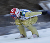 Robert Kranjec of Slovenia on inrun during trial round of Flying hill individual competition of FIS World cup ski jumping  finals in Planica, Slovenia. Flying hill Individual competition FIS World ski jumping finals was held on Friday, 16th of March 2012, in Planica, Slovenia.
