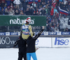 Robert Kranjec of Slovenia reacts in the outrun of Flying hill Individual competition of FIS World cup ski jumping  finals in Planica, Slovenia. Flying hill Individual competition FIS World ski jumping finals was held on Friday, 16th of March 2012, in Planica, Slovenia.

