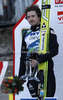 Second placed Simon Ammann of Switzerland celebrates his medal won in the Flying hill Individual competition of FIS World cup ski jumping  finals in Planica, Slovenia. Flying hill Individual competition FIS World ski jumping finals was held on Friday, 16th of March 2012, in Planica, Slovenia.
