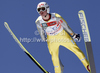 Rune Velta of Norway soars through the air during the first round of the Flying hill team competition of FIS World cup ski jumping  finals in Planica, Slovenia. Flying hill Team competition FIS World ski jumping finals was held on Saturday, 17th of March 2012, in Planica, Slovenia.
