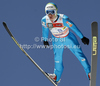 Jure Sinkovec of Slovenia soars through the air during the first round of the Flying hill team competition of FIS World cup ski jumping  finals in Planica, Slovenia. Flying hill Team competition FIS World ski jumping finals was held on Saturday, 17th of March 2012, in Planica, Slovenia.
