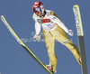 Robert Kranjec of Slovenia soars through the air during the first round of the Flying hill team competition of FIS World cup ski jumping  finals in Planica, Slovenia. Flying hill Team competition FIS World ski jumping finals was held on Saturday, 17th of March 2012, in Planica, Slovenia.
