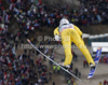 Maximilian Mechler of Germany soars through the air during the trial round of the Flying hill Individual competition of FIS World cup ski jumping  finals in Planica, Slovenia. Flying hill Individual  competition FIS World ski jumping finals was held on Sunday, 18th of March 2012, in Planica, Slovenia.
