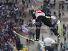 Richard Freitag of Germany soars through the air during the trial round of the Flying hill Individual competition of FIS World cup ski jumping  finals in Planica, Slovenia. Flying hill Individual  competition FIS World ski jumping finals was held on Sunday, 18th of March 2012, in Planica, Slovenia.
