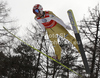 Robert Kranjec of Slovenia soars through the air during the first round of the Flying hill Individual competition of FIS World cup ski jumping  finals in Planica, Slovenia. Flying hill Individual  competition FIS World ski jumping finals was held on Sunday, 18th of March 2012, in Planica, Slovenia.
