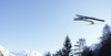 Robert Kranjec of Slovenia soars through the air during first round of day 1 in FIS Ski jumping World cup finals in Planica, Slovenia. FIS ski jumping World cup finals were held on HS215 ski flying hill in Planica, Slovenia, on Friday, 22nd of March 2013.
