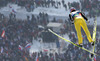 Michael Neumayer of Germany soars through the air during team competition on day 2 in FIS Ski jumping World cup finals in Planica, Slovenia. Team competition of FIS ski jumping World cup finals was held on HS215 ski flying hill in Planica, Slovenia, on Saturday, 23rd of March 2013.
