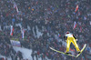 Michael Neumayer of Germany soars through the air during team competition on day 2 in FIS Ski jumping World cup finals in Planica, Slovenia. Team competition of FIS ski jumping World cup finals was held on HS215 ski flying hill in Planica, Slovenia, on Saturday, 23rd of March 2013.

