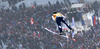 Wolfgang Loitzl of Austria soars through the air during team competition on day 2 in FIS Ski jumping World cup finals in Planica, Slovenia. Team competition of FIS ski jumping World cup finals was held on HS215 ski flying hill in Planica, Slovenia, on Saturday, 23rd of March 2013.
