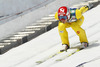 Robert Kranjec of Slovenia on inrun during team competition on day 2 in FIS Ski jumping World cup finals in Planica, Slovenia. Team competition of FIS ski jumping World cup finals was held on HS215 ski flying hill in Planica, Slovenia, on Saturday, 23rd of March 2013.
