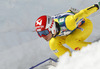 Robert Kranjec of Slovenia on inrun during team competition on day 2 in FIS Ski jumping World cup finals in Planica, Slovenia. Team competition of FIS ski jumping World cup finals was held on HS215 ski flying hill in Planica, Slovenia, on Saturday, 23rd of March 2013.
