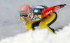 Severin Freund of Germany on inrun during team competition on day 2 in FIS Ski jumping World cup finals in Planica, Slovenia. Team competition of FIS ski jumping World cup finals was held on HS215 ski flying hill in Planica, Slovenia, on Saturday, 23rd of March 2013.
