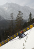 Andreas Wellinger of Germany falling during team competition on day 2 in FIS Ski jumping World cup finals in Planica, Slovenia. Team competition of FIS ski jumping World cup finals was held on HS215 ski flying hill in Planica, Slovenia, on Saturday, 23rd of March 2013.
