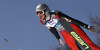 Slovenian pre jumper soars through the air during team competition on day 2 in FIS Ski jumping World cup finals in Planica, Slovenia. Team competition of FIS ski jumping World cup finals was held on HS215 ski flying hill in Planica, Slovenia, on Saturday, 23rd of March 2013.
