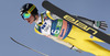Peter Prevc of Slovenia soars through the air during team competition on day 2 in FIS Ski jumping World cup finals in Planica, Slovenia. Team competition of FIS ski jumping World cup finals was held on HS215 ski flying hill in Planica, Slovenia, on Saturday, 23rd of March 2013.
