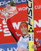 Winner Jurij Tepes of Slovenia celebrates his medal won in individual competition on day 3 in FIS Ski jumping World cup finals in Planica, Slovenia. Last individual competition of FIS ski jumping World cup finals was held on HS215 ski flying hill in Planica, Slovenia, on Sunday, 24th of March 2013.
