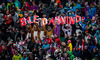 Fans with the lettering 