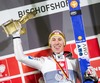4 Hill tournament winner Thomas Diethart of Austria  celebrate on Podium after Competition of 62nd Four Hills Tournament of FIS Ski Jumping World Cup at the Paul Ausserleitner Schanze in Bischofshofen Austria on 2014/01/06.

