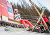 Simon Ammann (SUI) during the Trial jump of FIS Ski Flying World Cup at the Kulm, Bad Mitterndorf,  <br> Austria on 2014/01/10,
