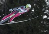 Jaka Hvala (SLO) during the first round of FIS Ski Flying World Cup at the Kulm, Bad Mitterndorf, .Austria on 2014/01/12.
