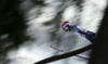 Lauri Asikainen of Finland soars through the air during Viessmann FIS ski jumping World cup in Planica, Slovenia. Race of Viessmann FIS ski jumping World cup 2013-2014 was held on Friday, 21st of March 2014 on HS139 ski jumping hill in Planica, Slovenia.
