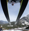 Winner Severin Freund of Germany takes off during Viessmann FIS ski jumping World cup in Planica, Slovenia. Race of Viessmann FIS ski jumping World cup 2013-2014 was held on Friday, 21st of March 2014 on HS139 ski jumping hill in Planica, Slovenia.
