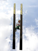 Maja Vtic of Slovenia takes off during women race of Viessmann FIS ski jumping World cup in Planica, Slovenia. Women race of Viessmann FIS ski jumping World cup 2013-2014 was held on Saturday, 22nd of March 2014 on HS139 ski jumping hill in Planica, Slovenia.
