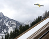 Maren Lundby of Norway soars through the air during women race of Viessmann FIS ski jumping World cup in Planica, Slovenia. Women race of Viessmann FIS ski jumping World cup 2013-2014 was held on Saturday, 22nd of March 2014 on HS139 ski jumping hill in Planica, Slovenia.
