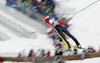 Richard Freitag of Germany soars through the air during team race of Viessmann FIS ski jumping World cup in Planica, Slovenia. Team race of Viessmann FIS ski jumping World cup 2013-2014 was held on Saturday, 22nd of March 2014 on HS139 ski jumping hill in Planica, Slovenia.

