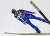 Andreas Stjernen of Norway soars through the air during team race of Viessmann FIS ski jumping World cup in Planica, Slovenia. Team race of Viessmann FIS ski jumping World cup 2013-2014 was held on Saturday, 22nd of March 2014 on HS139 ski jumping hill in Planica, Slovenia.
