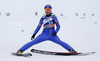 Julia Kykkaenen of Finland reacts in outrun of HS139 hill during women race of Viessmann FIS ski jumping World cup in Planica, Slovenia. Women race of Viessmann FIS ski jumping World cup 2013-2014 was held on Saturday, 22nd of March 2014 on HS139 ski jumping hill in Planica, Slovenia.
