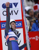 Third placed Julia Clair of France reacts in outrun of HS139 hill during women race of Viessmann FIS ski jumping World cup in Planica, Slovenia. Women race of Viessmann FIS ski jumping World cup 2013-2014 was held on Saturday, 22nd of March 2014 on HS139 ski jumping hill in Planica, Slovenia.
