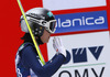 Second placed Yuki Ito of Japan reacts in outrun of HS139 hill during women race of Viessmann FIS ski jumping World cup in Planica, Slovenia. Women race of Viessmann FIS ski jumping World cup 2013-2014 was held on Saturday, 22nd of March 2014 on HS139 ski jumping hill in Planica, Slovenia.
