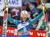Kamil Stoch of Poland reacts in outrun of the HS139 hill during team race of Viessmann FIS ski jumping World cup in Planica, Slovenia. Team race of Viessmann FIS ski jumping World cup 2013-2014 was held on Saturday, 22nd of March 2014 on HS139 ski jumping hill in Planica, Slovenia.
