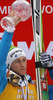 Peter Prevc of Slovenia celebrates winning overall FIS Ski flying World cup with his crystal globe after last race of Viessmann FIS ski jumping World cup season 2013-2014 in Planica, Slovenia. Last race of Viessmann FIS ski jumping World cup season 2013-2014 was held on Sunday, 23rd of March 2014 on HS139 ski jumping hill in Planica, Slovenia.
